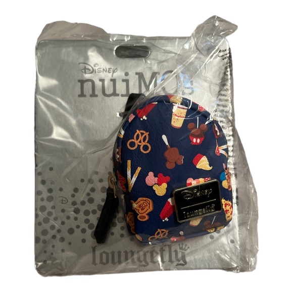Disney Other - Disney Parks nuiMos Loungefly Blue Backpack Mickey Food Icons NWT